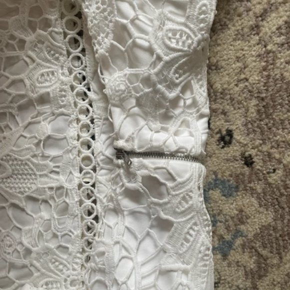 Briarwood White Lace Ruffled Midi Dress - Picture 4 of 9